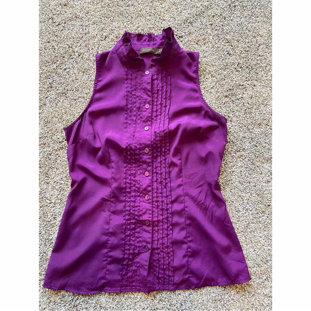 The Limited Purple sleeveless Blouse